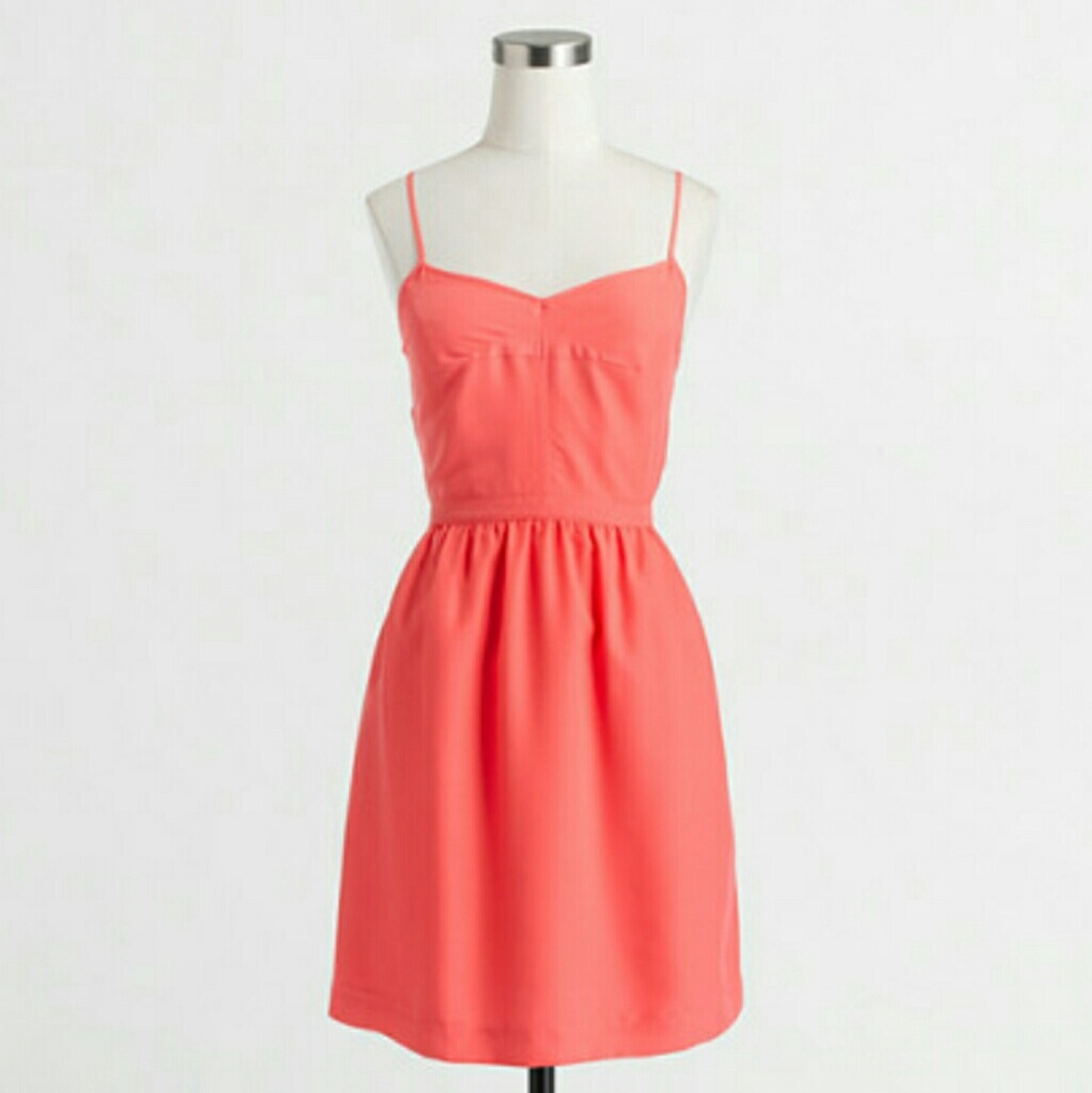🏷️J. Crew Women's Cami Dress Coral…